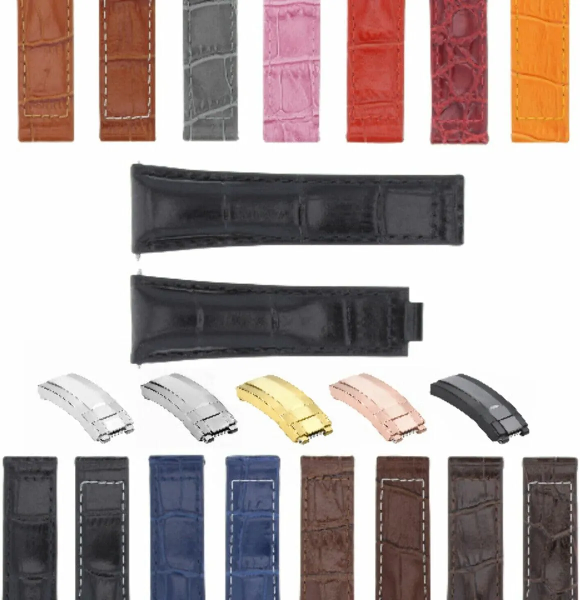 Custom Watch unprocessed streamline preliminary Strap Bracelet Jubilee Endlink Piece Compatible With Rolex Date, Airking, Datejust 2 Ewatchparts 19mm 21mm 
