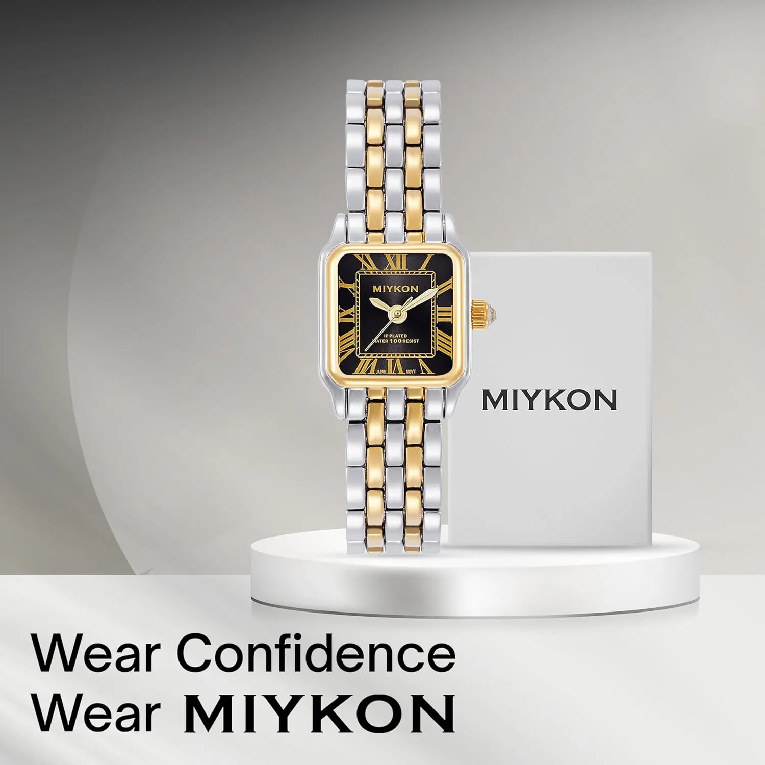 Cute & Unique Japanese Quartz, Waterproof to 100ft Miykon Dainty Watches for Women, Vintage distant property sugarlike Small Face Square Womens Watch, Classic Luxury Style Bracelet Watch for Petite Thin Wrists, 