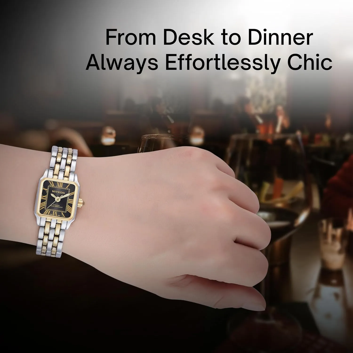 Cute & Unique Japanese Quartz, Waterproof to 100ft Miykon Dainty Watches for Women, Vintage distant property sugarlike Small Face Square Womens Watch, Classic Luxury Style Bracelet Watch for Petite Thin Wrists, 