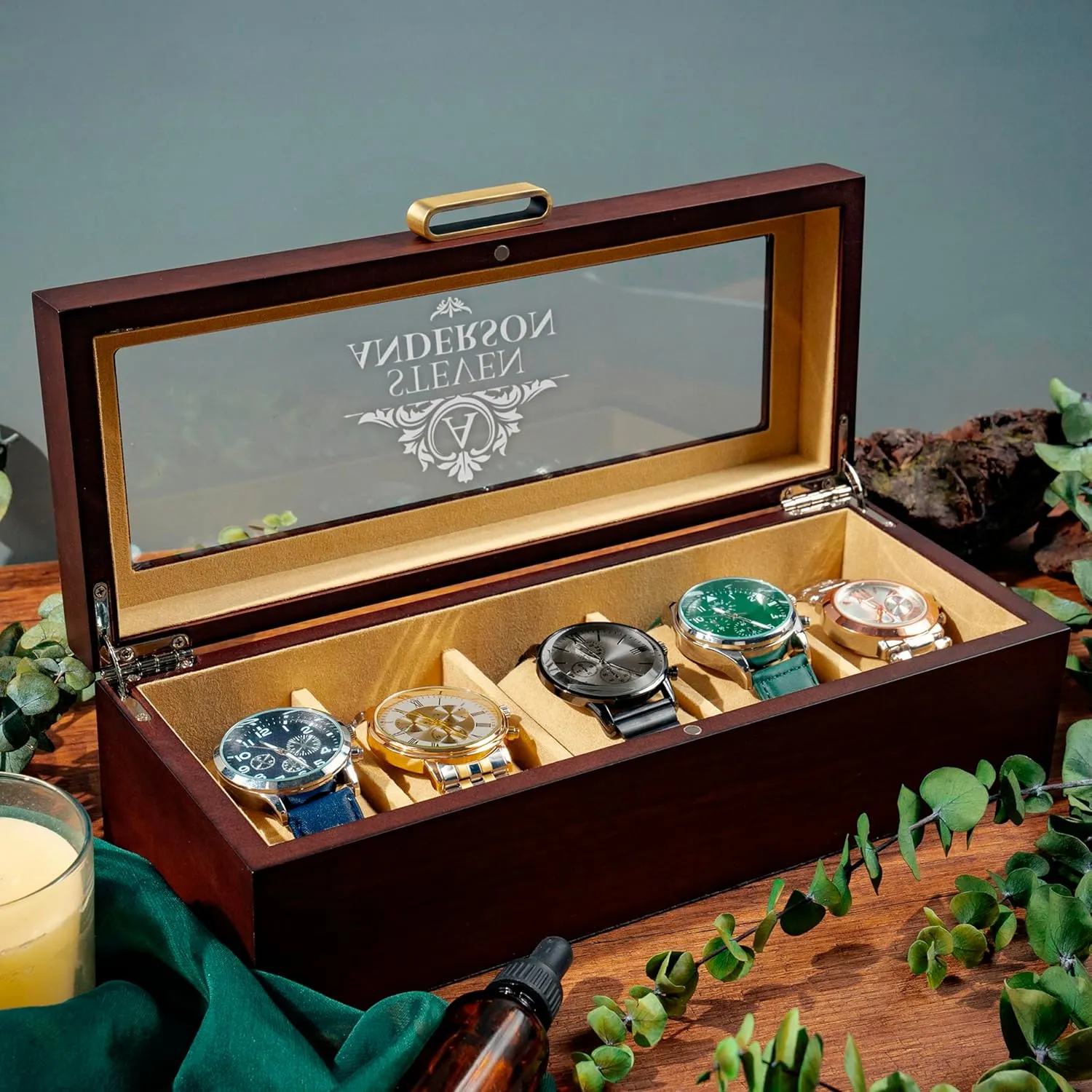 Dad, Personalized Watch Storage Case, Fathers Day sensation slapstick Lily's Atelier Custom Engraved Watch Box, 3 Optional Sizes, Personalized Gift for Men, Birthday Gift for Men, 