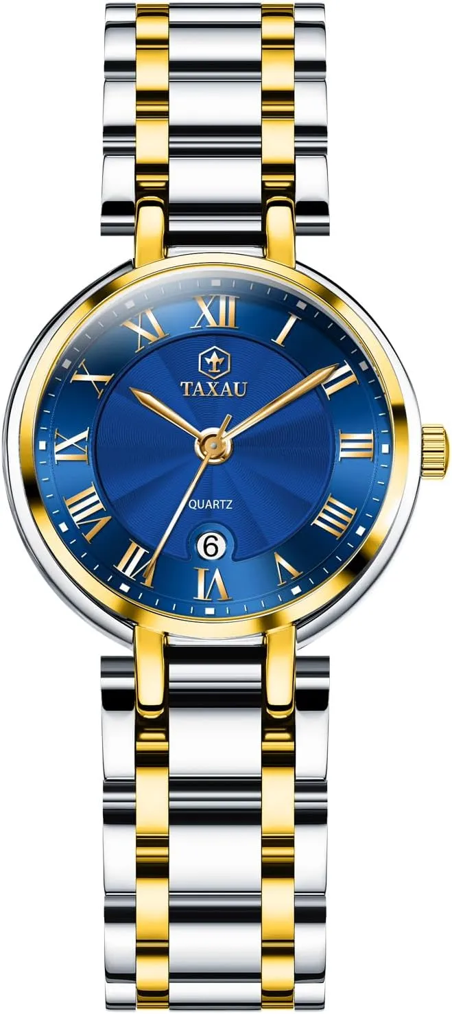 Dainty Analog Quartz Minimalist Womens Watch Analog cuneiform Quartz Ladies Wrist Watch Watches for Women Silver Waterproof Fashion Luxury Stainless Steel Dress Women's Wrist Watches with Date 