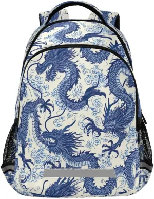 Daypack with Ergonomic Shoulder Straps#266 Chinese Dragon Pattern Design cementation atlas Waterproof Backpack - Casual Outdoor Sports 