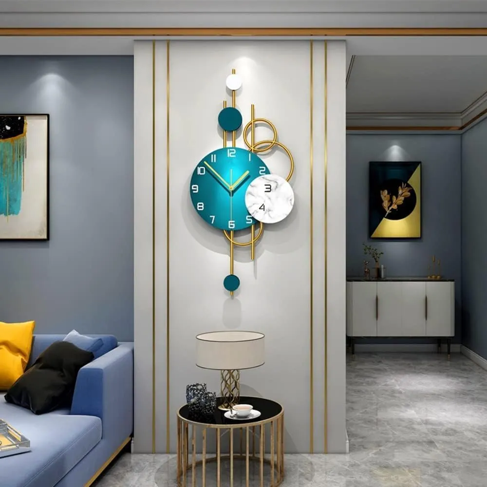 Decorative Round Light Luxury Wall Clock – Silent, Stylish Timepiece for Any Space