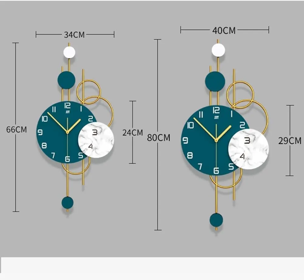 Decorative Round Light Luxury Wall Clock – Silent, Stylish Timepiece for Any Space