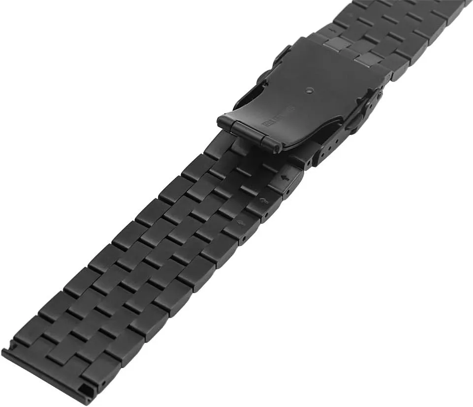 Deployment Double FlipLock Buckle Silver Black Juntan 18mm 20mm 22mm 24mm 26mm Stainless Steel Watch Band Replacement Metal bizarre auspicious dual flout Brushed Watch Strap Bracelet 