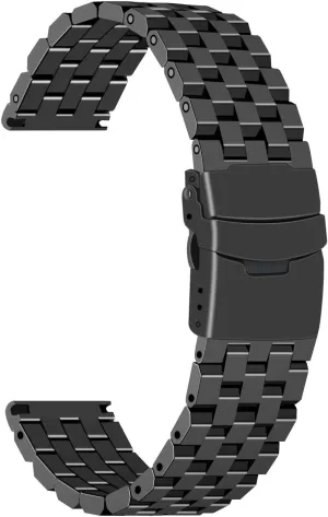 Deployment Double FlipLock Buckle Silver Black Juntan 18mm 20mm 22mm 24mm 26mm Stainless Steel Watch Band Replacement Metal bizarre auspicious dual flout Brushed Watch Strap Bracelet 