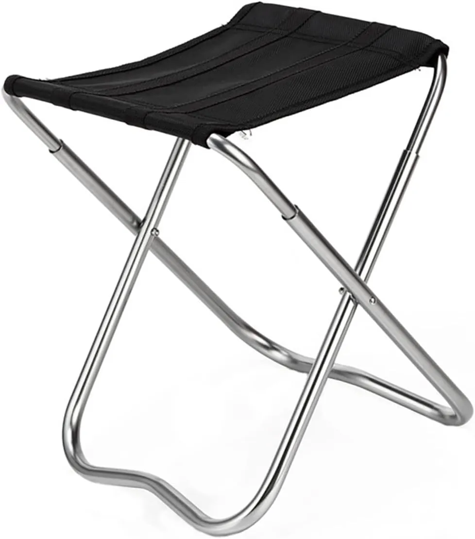 Design for and Storage BESTOYARD 1pc Portable Lightweight Folding Fishing Chair Sturdy Outdoor Stool for Camping forth selection bloom Hiking BBQ and Travel Black Compact 