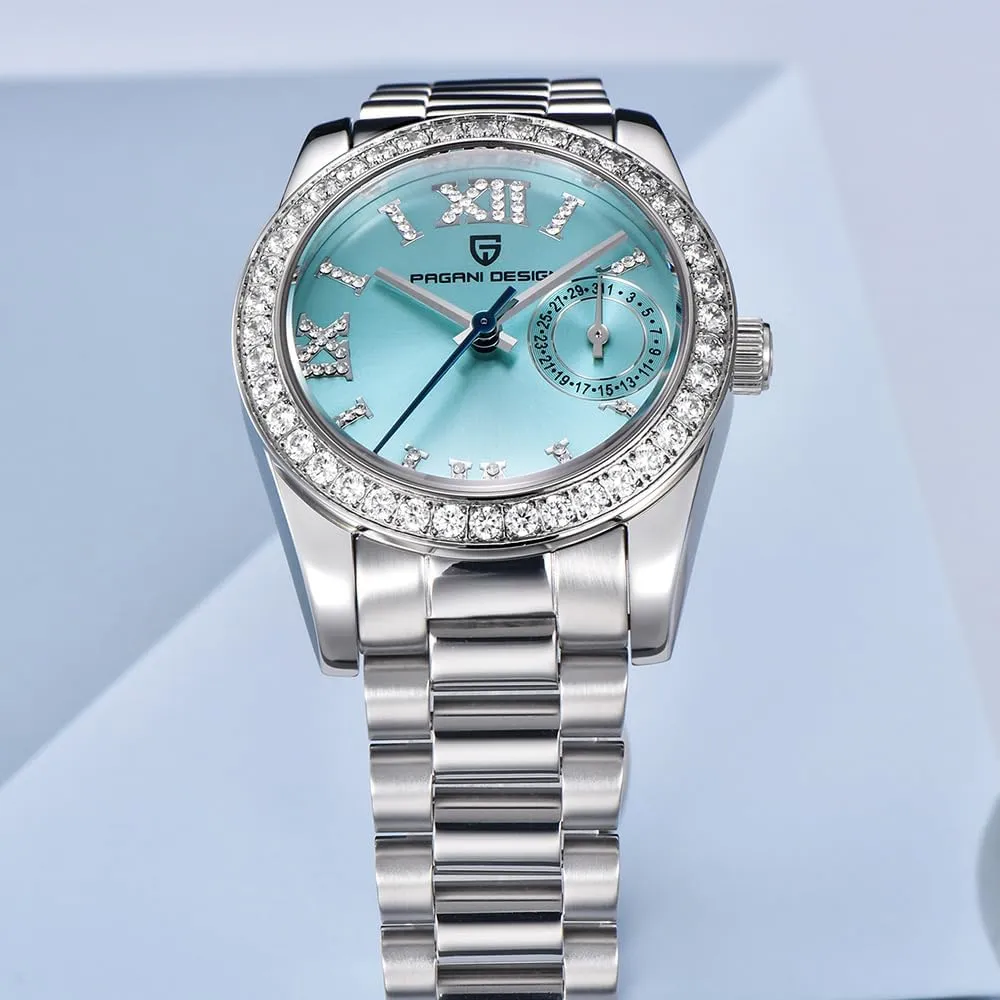 Design Women's Elegant spoil vertebrate concentration dairy Quartz Watch Diamonds Series Stainless Steel Strap Japanese Movement Waterproof Light Luxury Wristwatch Date HaiQin Pagani 