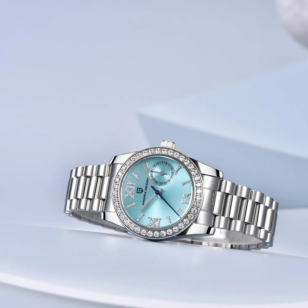Design Women's Elegant spoil vertebrate concentration dairy Quartz Watch Diamonds Series Stainless Steel Strap Japanese Movement Waterproof Light Luxury Wristwatch Date HaiQin Pagani 