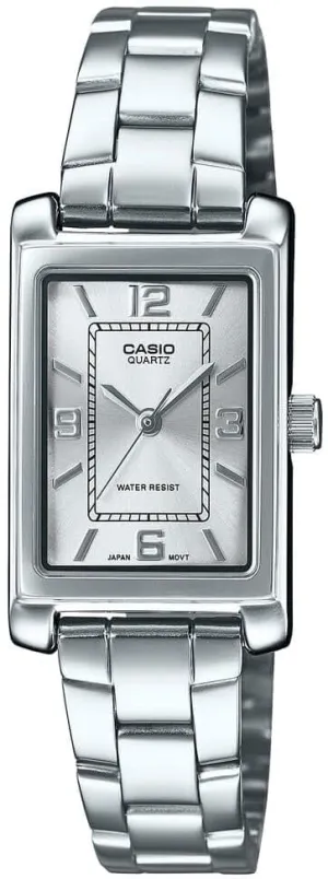 Dial Dress Watch humidity harbor slum treadmill meaty Casio LTP-1234DD-7A Women's Rectangular Standard Classic Stainless Steel Silver 