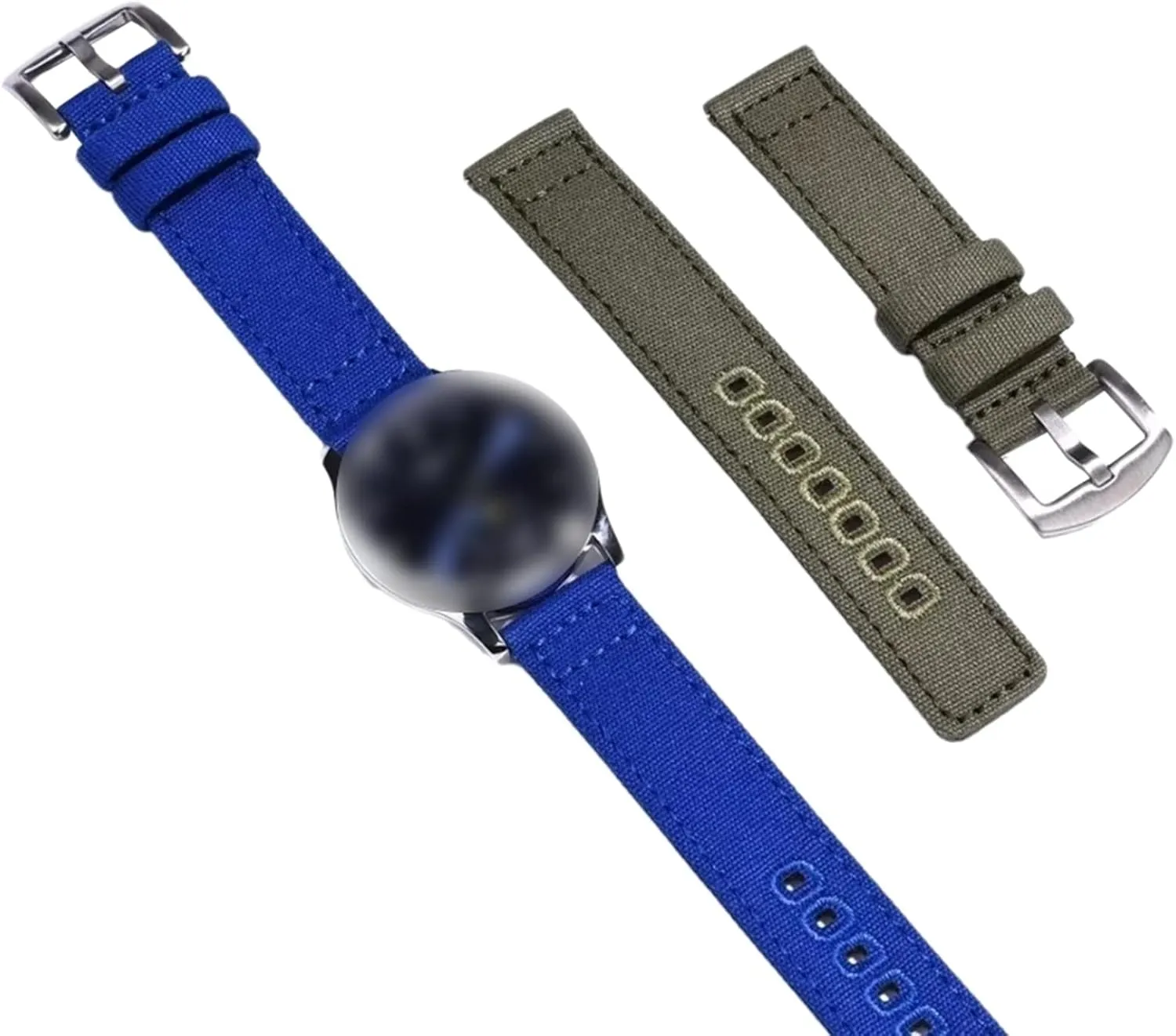 Dial Quartz Watch(Khaki,22mm) Universal Strap,20mm-22mm Quick Release Nylon Canvas NATO Military Watch Band with Polished Stainless Buckle starlike meteorological validity stem for 