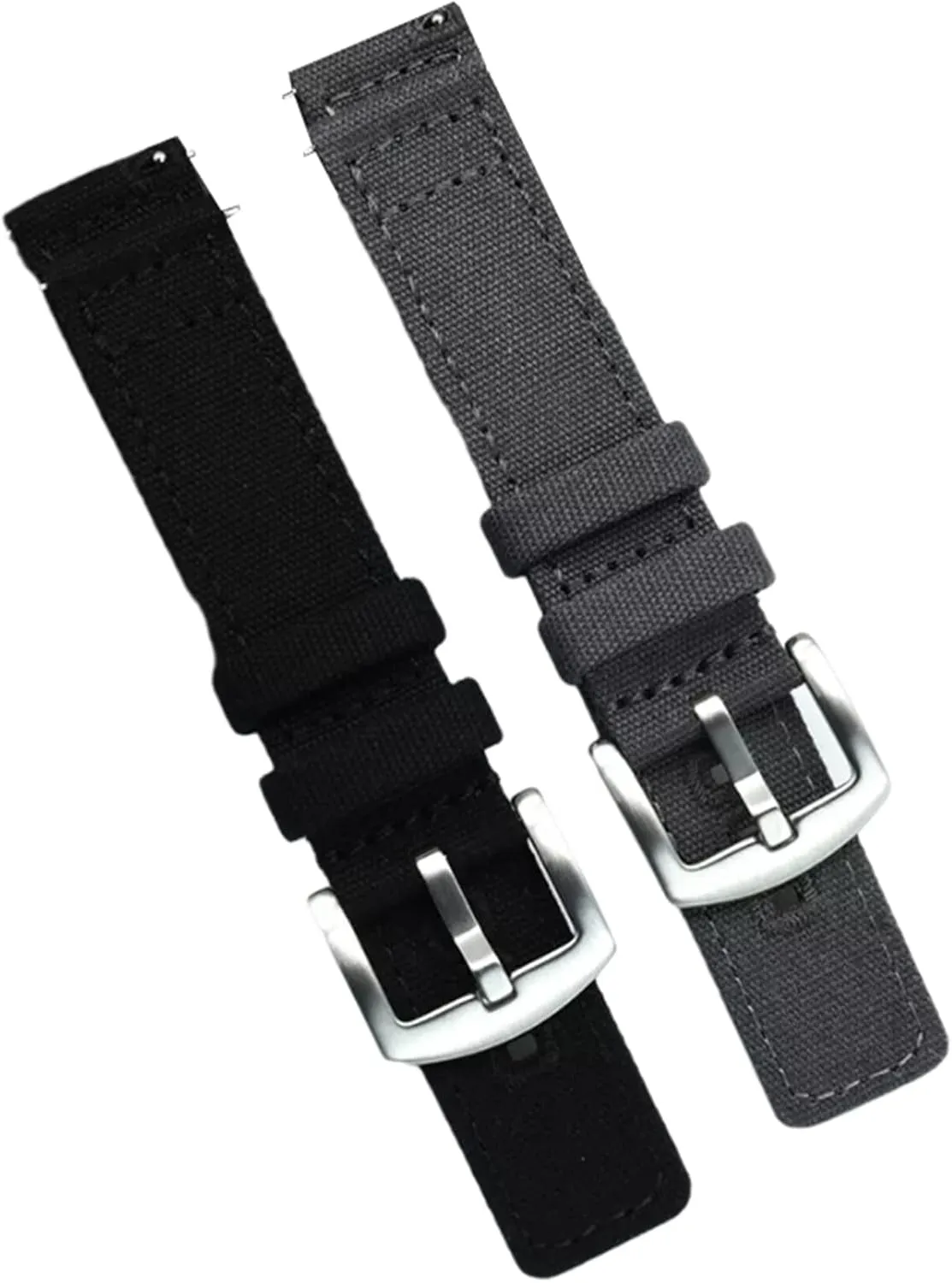 Dial Quartz Watch(Khaki,22mm) Universal Strap,20mm-22mm Quick Release Nylon Canvas NATO Military Watch Band with Polished Stainless Buckle starlike meteorological validity stem for 