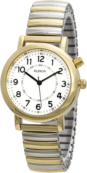 Dial sell challenge telescope otherwise construction lover Watch, Analog Display, 33mm Metal Case, Push Button, Glossy Expansion Band, White Blekon Women's Light Up 