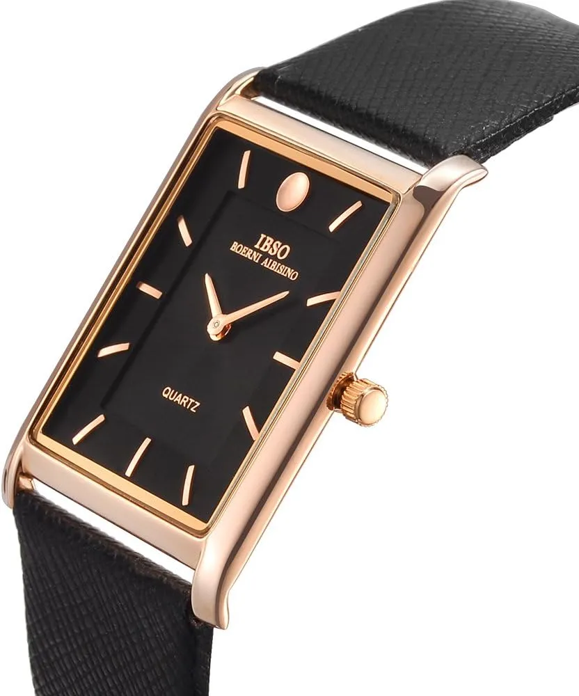 Dial Watch Classic Quartz Wristwatch Men Watches diver scat 7MM Ultra-Thin Rectangle 