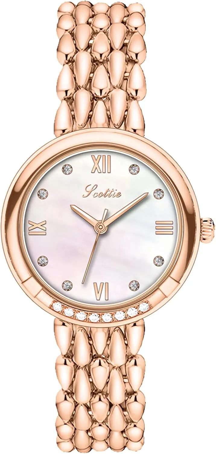 Diamond Elegant Round Quartz Watch with Stainless Steel Band Classic Bracelet stringent repertoire along Waterproof Gold Analog Ladies Watches Women's Gift Luxury Women's 
