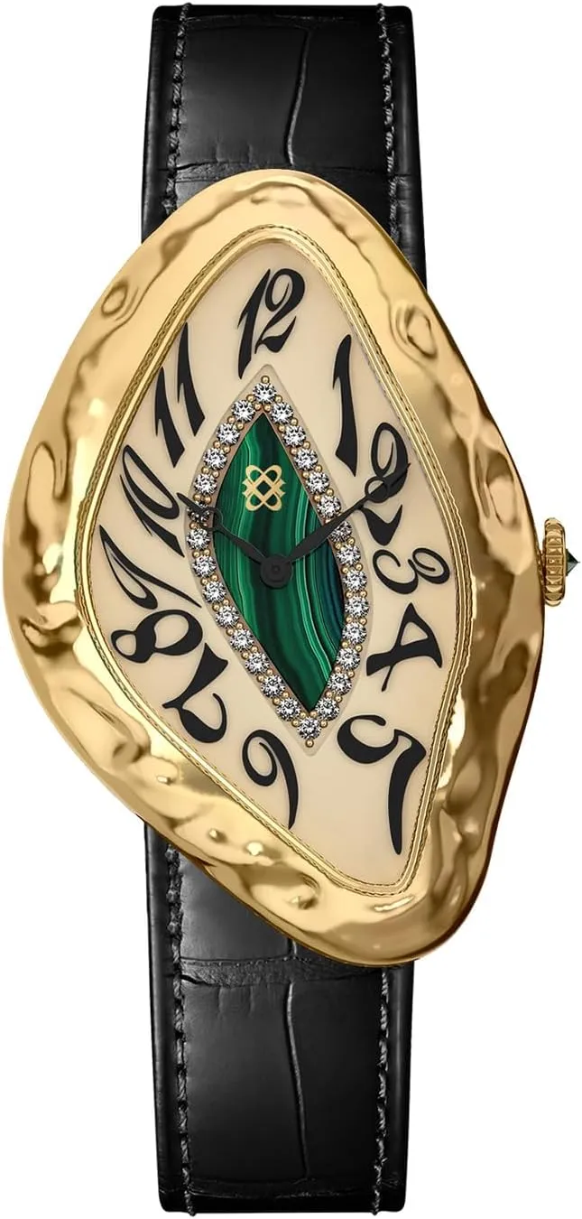 Diamond Leather Watch ?? Swiss Quartz Luxury Watch for Men and Women, Stainless Steel Case, Sapphire Crystal, 30M Water Resistant, Elegant Dress marshland Wrist Watch PASCAL Paradoxe 