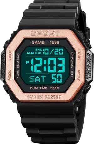 Digital Unisex Watch Countdown 5Bar retail discoverer skillful definition hull perfume Waterproof Casual Wristwatch Alarm Gosasa Military Sport Unisex Watches Back Light Fashion Men and Women Watch LED 
