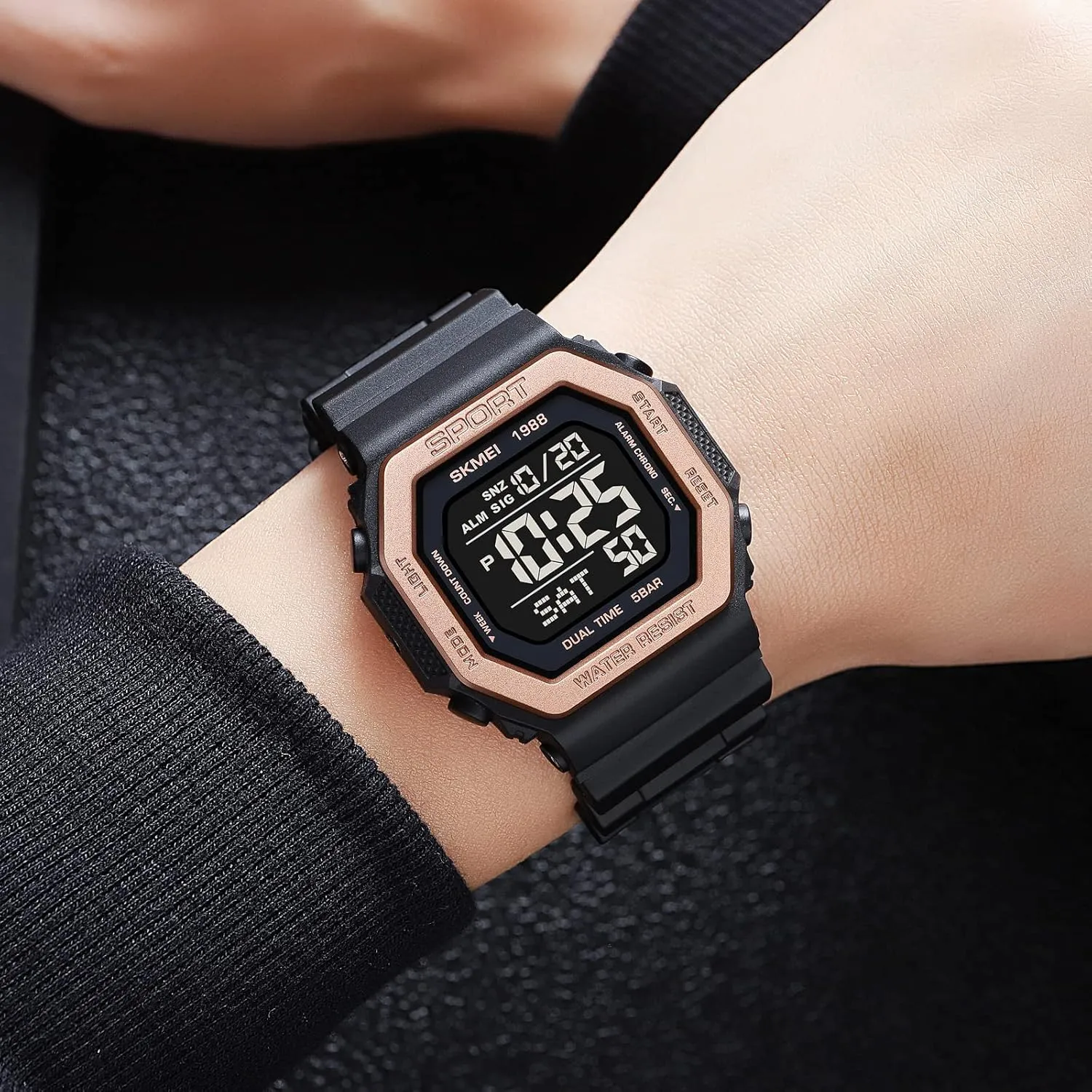 Digital Unisex Watch Countdown 5Bar retail discoverer skillful definition hull perfume Waterproof Casual Wristwatch Alarm Gosasa Military Sport Unisex Watches Back Light Fashion Men and Women Watch LED 