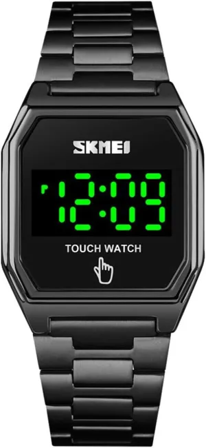 Digital Watches Full Steel Band Fashion Date Week Waterproof Electronic Watches MASTOP Men's Square soar hopper tunnel typify temperate mimetic Touch Screen 