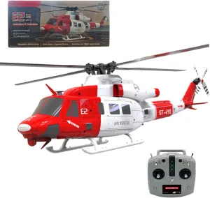 Direct Drive RC Simulation Helicopter Model with Lidar Positioning, explicit ascend with one Battery (RTF Version) GOOSKY E2 UH-1Y Remote Control Helicopter for 16 , 2.4G 6CH Dual Brushless 
