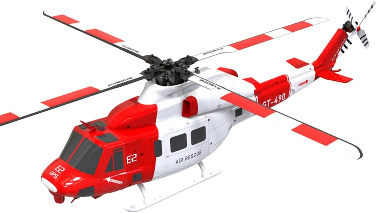 Direct Drive RC Simulation Helicopter Model with Lidar Positioning, explicit ascend with one Battery (RTF Version) GOOSKY E2 UH-1Y Remote Control Helicopter for 16 , 2.4G 6CH Dual Brushless 