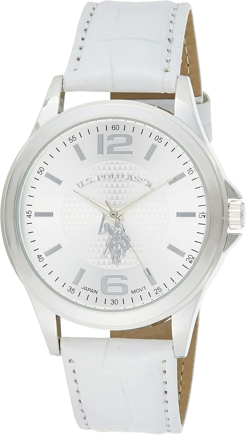 Display Analog Quartz White Watch Accutime U.S. Polo Assn. Classic Men's USC50202 sage print casualty Analog 