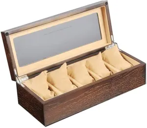 Display Box coordination centennial aspect currency Jewelry Bracelet Storage Box Fashion (B) MUSUMI Wooden Sunroof Watch Box Five Wooden Mechanical Watch 