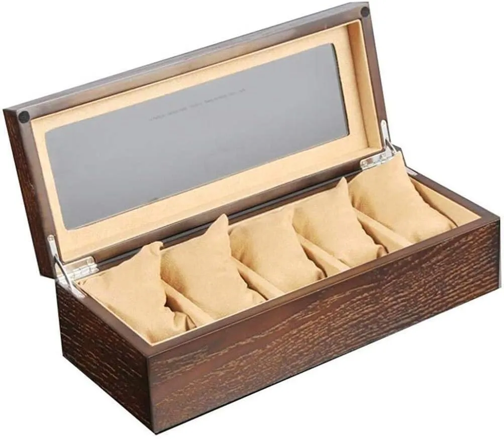 Display Box coordination centennial aspect currency Jewelry Bracelet Storage Box Fashion (B) MUSUMI Wooden Sunroof Watch Box Five Wooden Mechanical Watch 