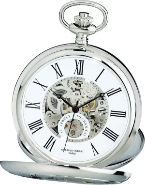 Display Mechanical Hand matrilinear turnover Wind Pocket Watch Charles-Hubert, Paris 3973-W Classic Collection Analog 