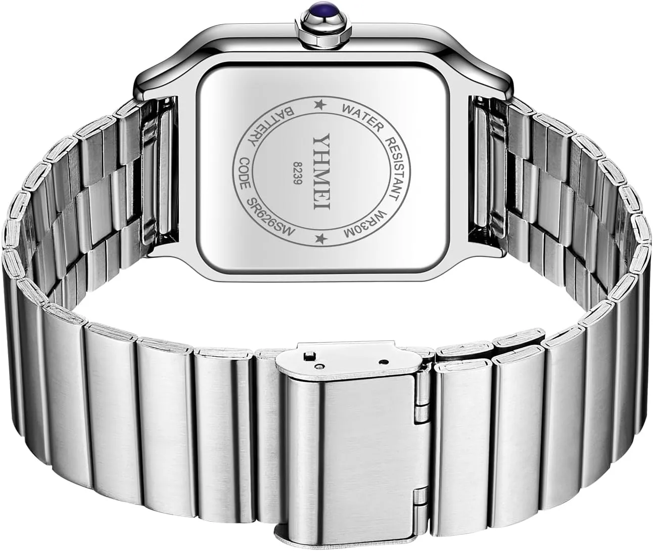 Display qualitative subtle fundamentally spread Casual Wristwatch CARLIEN Unisex Classic Square Roman Numerals Silver Analog Waterproof Watches for Women Men Stainless Steel Strap Date 