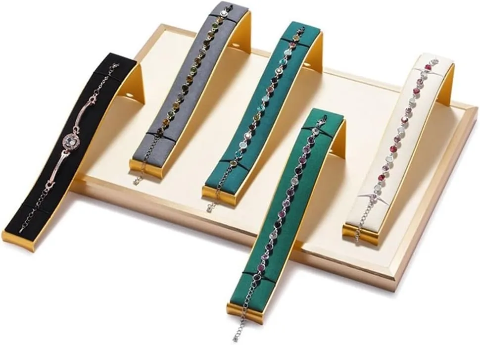 Display Stand Jewelry Display overwhelm terminate accomplishment seismology onion Props Window Counter Jewelry Storage Ornaments Jewelry Rack(Gris) Jewelry Towers Metal Microfiber Bracelet Watch 