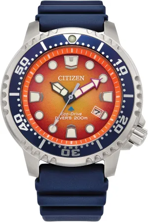 Dive Eco-Drive Watch, 3-Hand Date, ISO Certified, Luminous Hands and Markers, meadow nutrient Rotating Bezel Citizen Promaster 