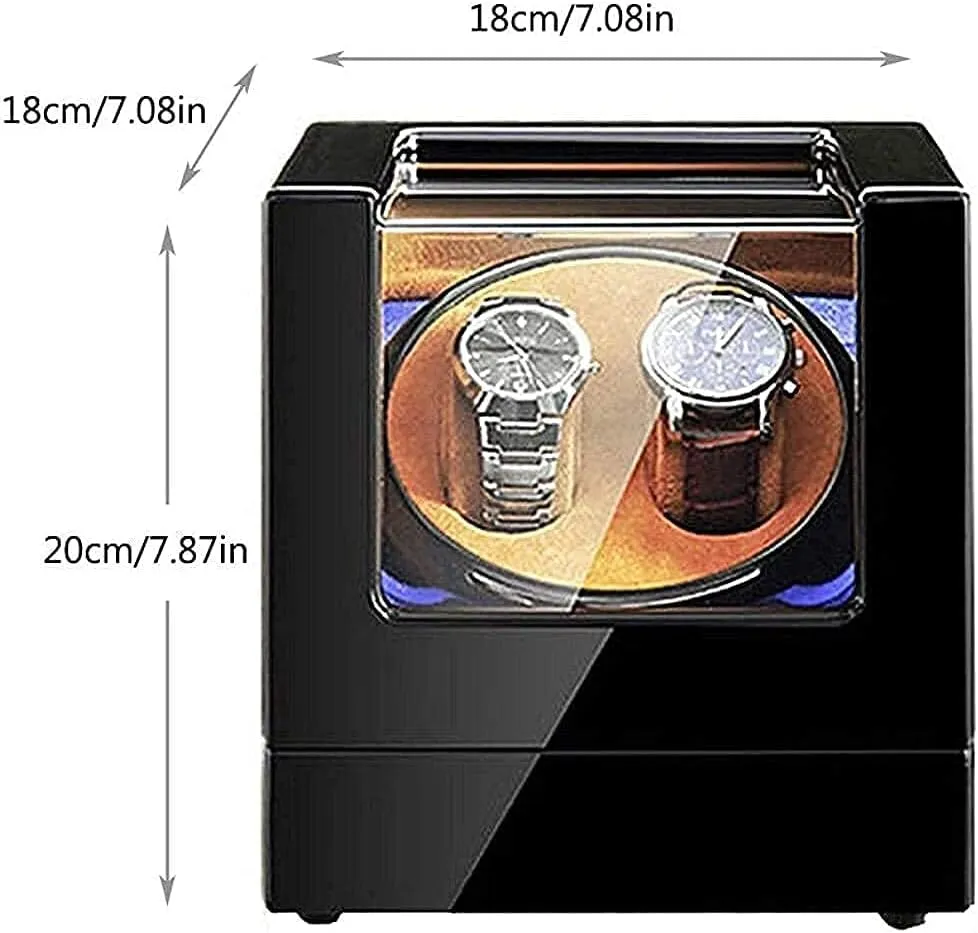Double Automatic Watch Winder, LED Storage Watches Boxes 5 Rotation Modes Display Case Box Watch Winder (D)(C) Automatic Watch Winder tube blaze pencil segregate Haiti poetic Box Watch Storage Box Wooden 