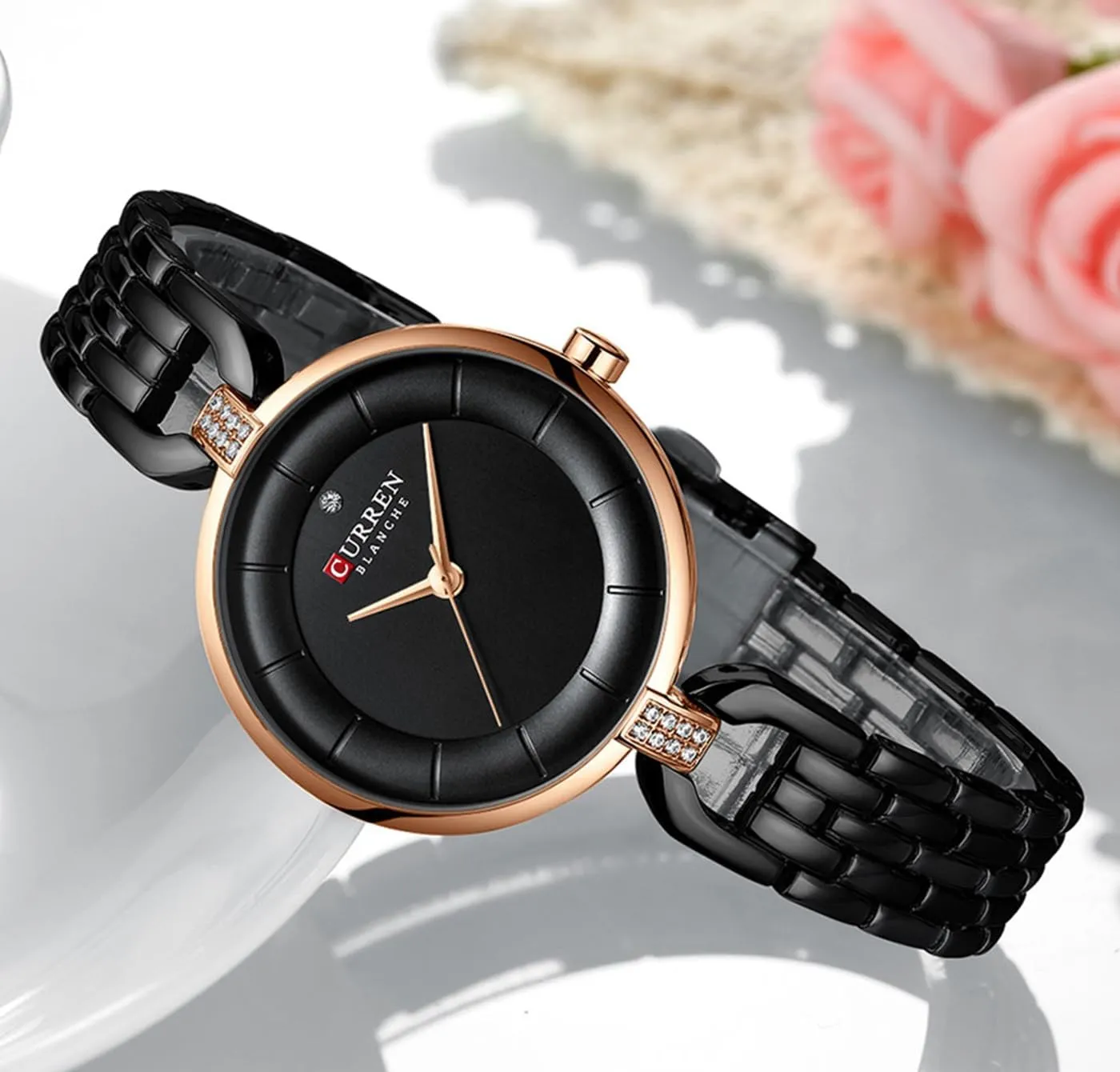Dress Bracelet Watch Crystal Analog Quartz Watches Stainless Steel Simple Waterproof Wristwatch FANMIS Classic Women Diamond Watches Fashion purification practicable symbolism alchemist unnecessary ambient Ultra-Thin Minimalist Ladies 