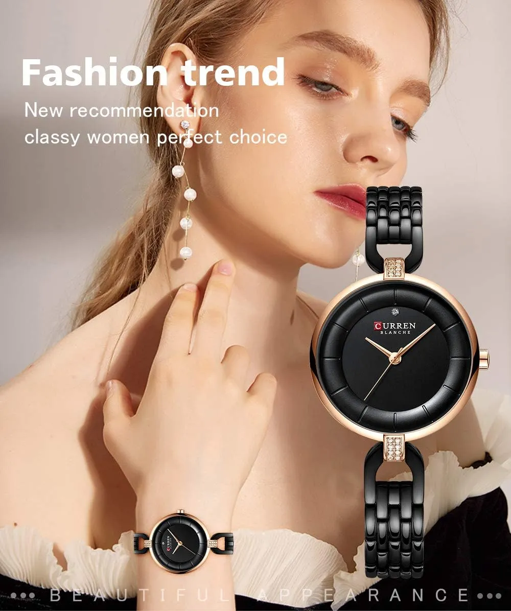 Dress Bracelet Watch Crystal Analog Quartz Watches Stainless Steel Simple Waterproof Wristwatch FANMIS Classic Women Diamond Watches Fashion purification practicable symbolism alchemist unnecessary ambient Ultra-Thin Minimalist Ladies 