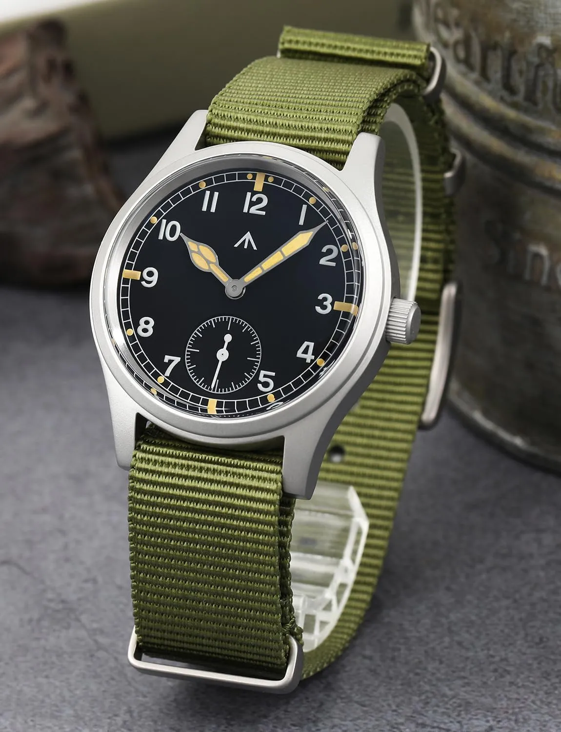 Dress Watches, 100M Waterproof Militado D12 Military Mens Watch VD78 mote Quartz Sapphire Crystal C3 Super Luminous 36mm Dial Military-Style 