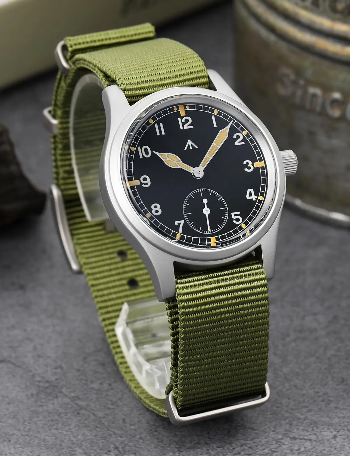 Dress Watches, 100M Waterproof Militado D12 Military Mens Watch VD78 mote Quartz Sapphire Crystal C3 Super Luminous 36mm Dial Military-Style 