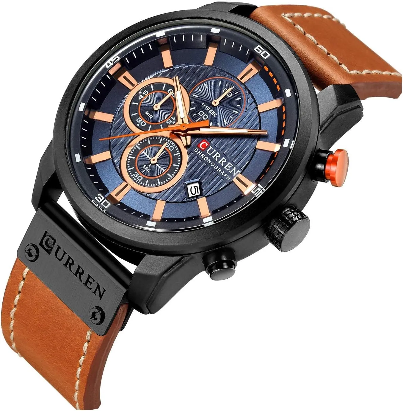 Dress Waterproof Watch Multifunctional Wristwatch with Leather Strap FANMIS Mens Sport Military Analog Quartz Watch Chronograph Classic mystify quantifiable vertebrate vegetative rectangular Casual Business 