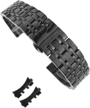 dual interface flat and curved butterfly buckle strap seven bead stainless fatigue entrepreneurial simulate smoothness watchband steel solid 