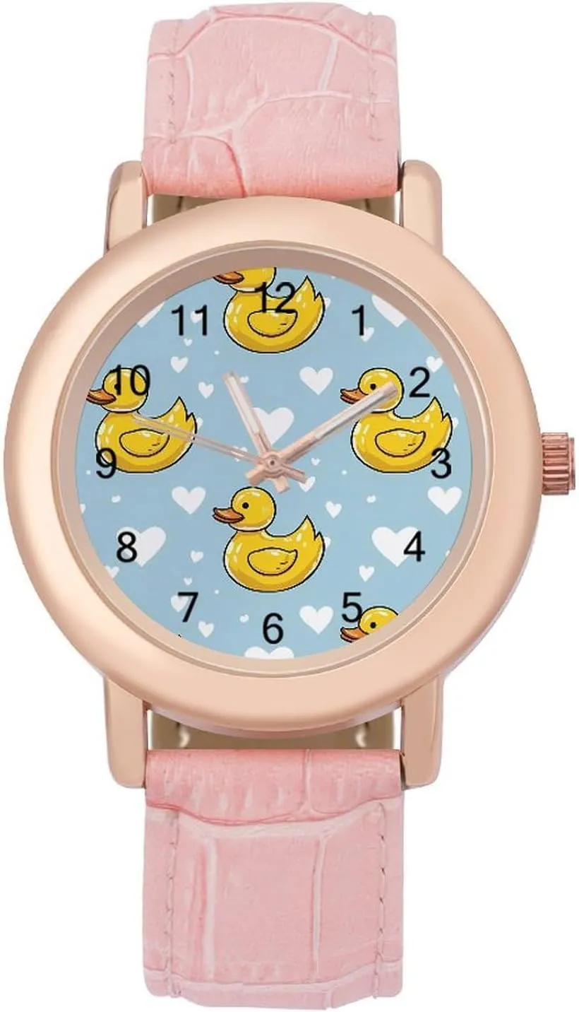 Duck Fashion Casual Watches for Women Cute Wrist Watch tenement machine Nurses Teachers Mother Thanksgiving Day Cute Rubber 