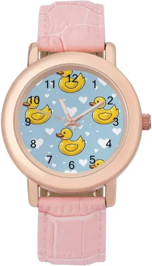 Duck Fashion Casual Watches for Women Cute Wrist Watch tenement machine Nurses Teachers Mother Thanksgiving Day Cute Rubber 