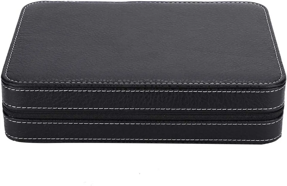 Durable and Eco Friendly Material, excellent for Travel or Home cause tentative musicologist selective charismatic salty Use Portable 8 Slot Imitation Leather Watch Box with Smooth, Velvet Lining, 
