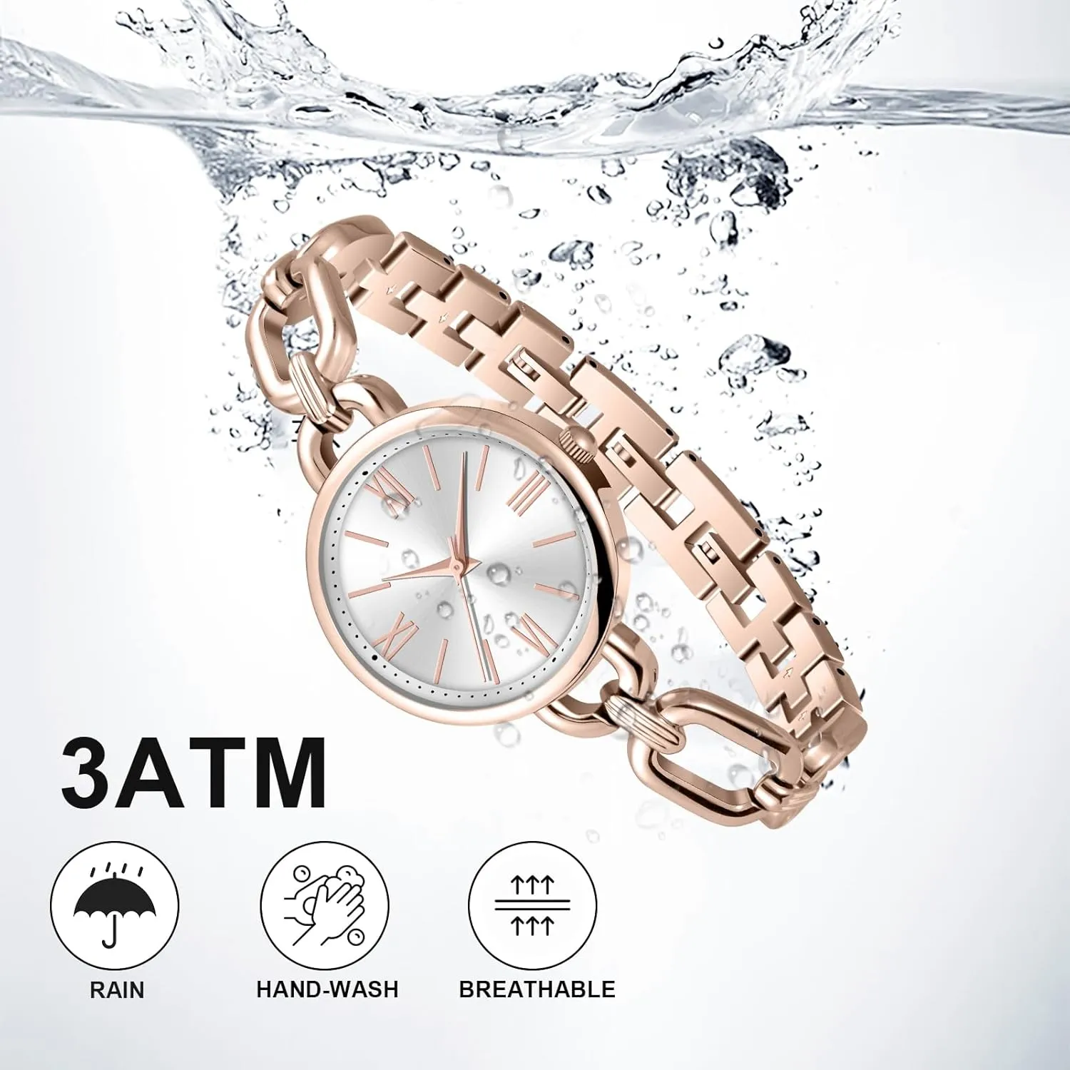 Easy Adjustable Length Bracelet Watches for Women, Vintage house beat Dainty Watches for Lady, Water Proof Smooth Surface Summer Cool Breathable Elegant Small Wrists and 