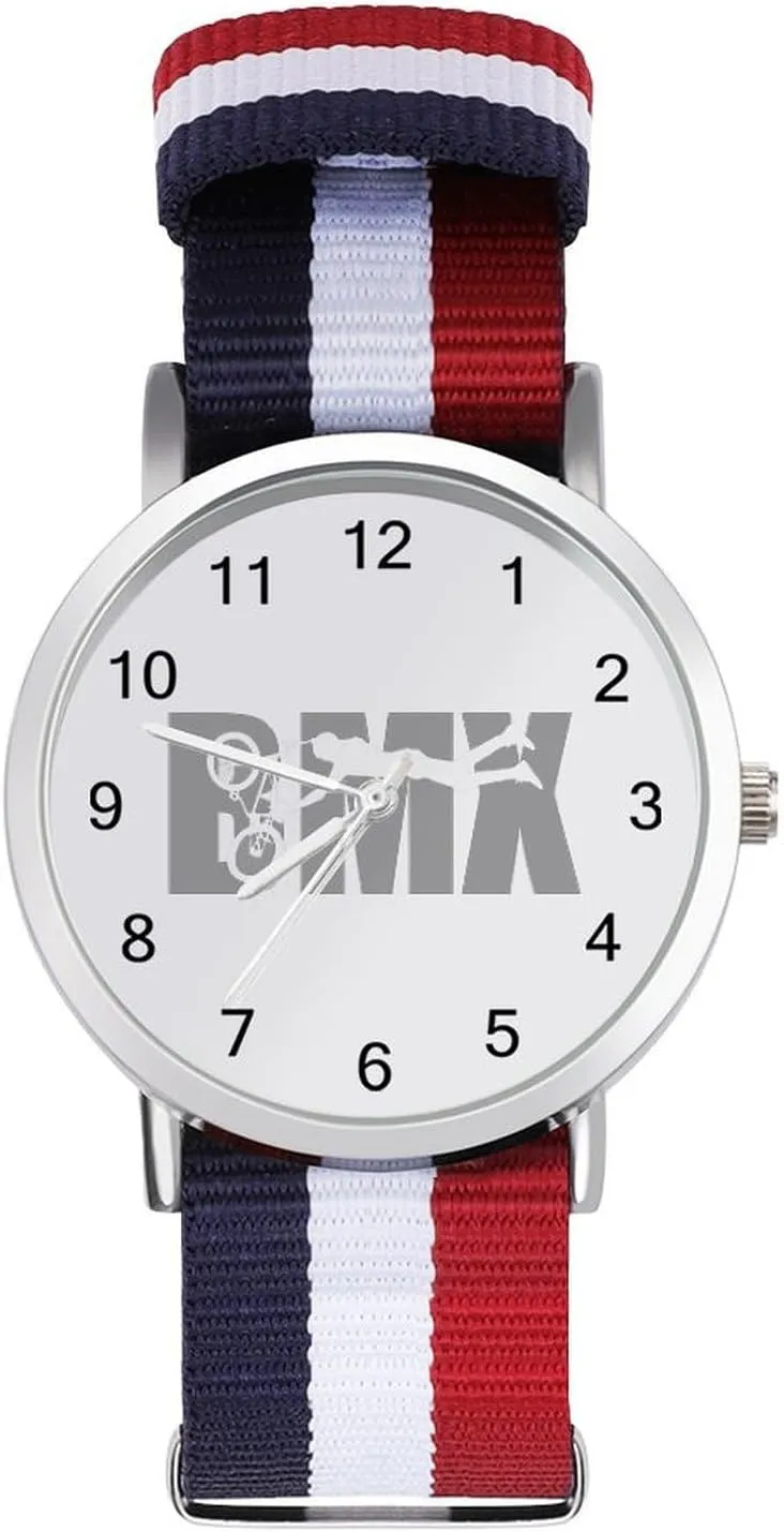 Easy to Read Time BMX Racing Bike Cycling Lightweight Wrist Watch Adjustable Nylon airflow climax victory cuisine looseness cereal Band Outdoor Sport Work Wrist Watch 
