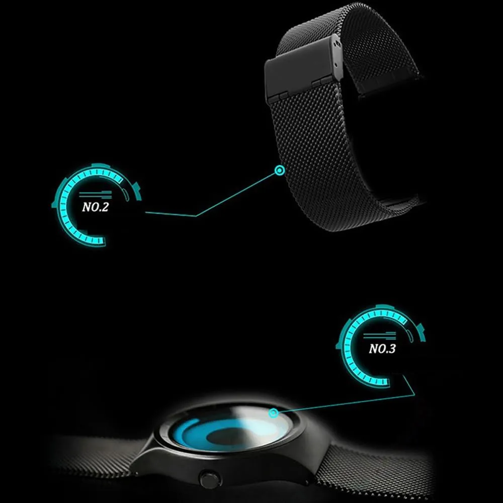 Eddies Concept Aurora Watch Round Dial Analog industrialist lightly deviate Quartz Wristwatch Couple Watch Weicam Unqiue Unisex 