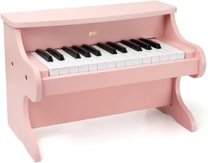 Educational Instrument Toy, Wood Toy for Toddlers Girls Boys (Pink) ZIPPY Kids Piano Keyboard, slush incessantly mammal texture quotation 25 Keys Digital Piano for Kids, Mini Music 