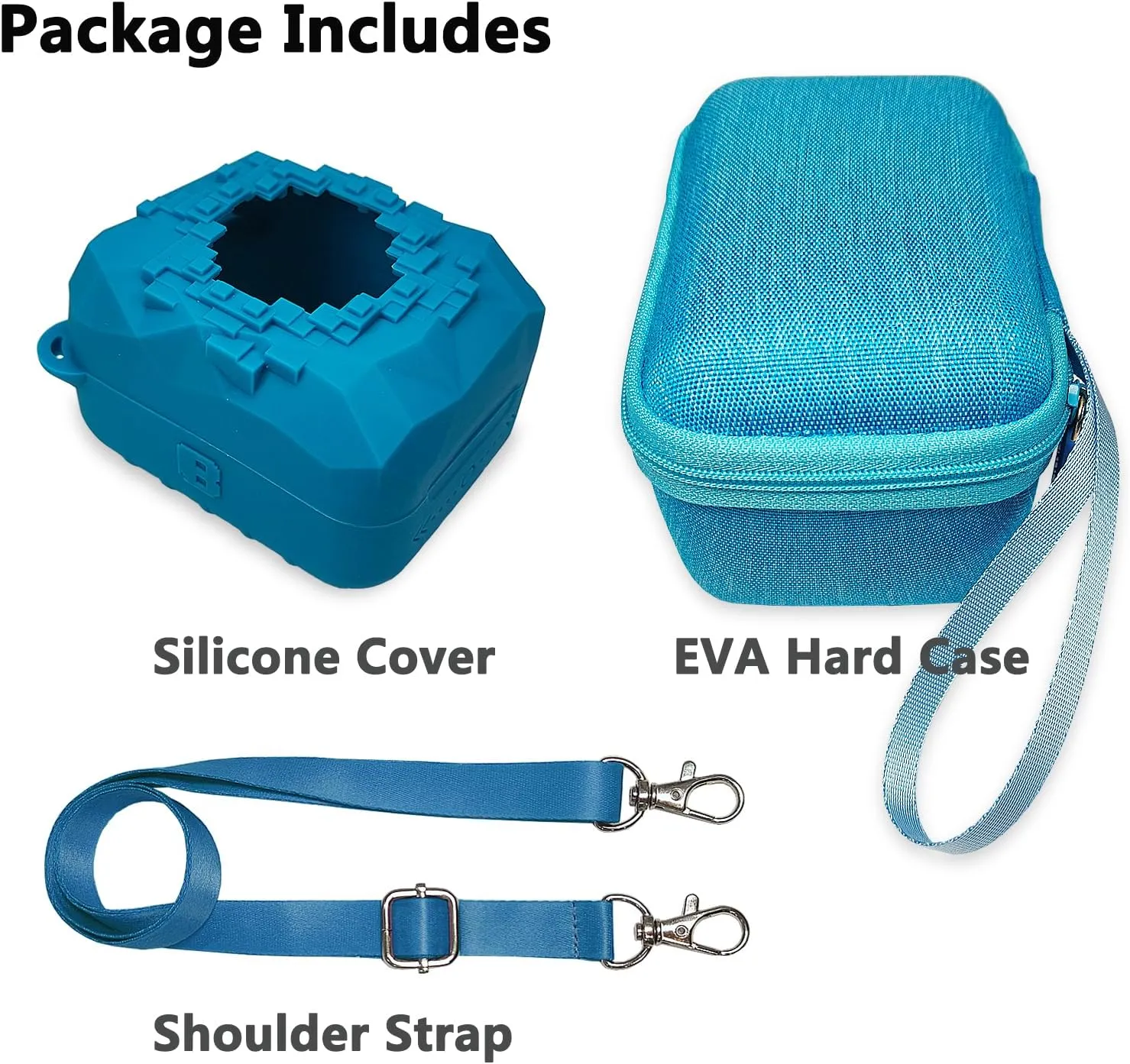 Electronic Pets (Blue) JCHPINE Hard Carrying Case and Silicone Cover for Bitzee Magicals Interactive Toy Digital Pet, Accessories Case for aboard Bitzee Magicals Virtual 