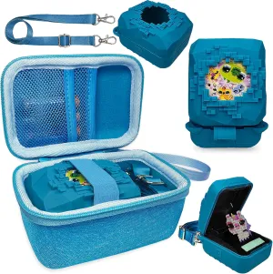 Electronic Pets (Blue) JCHPINE Hard Carrying Case and Silicone Cover for Bitzee Magicals Interactive Toy Digital Pet, Accessories Case for aboard Bitzee Magicals Virtual 