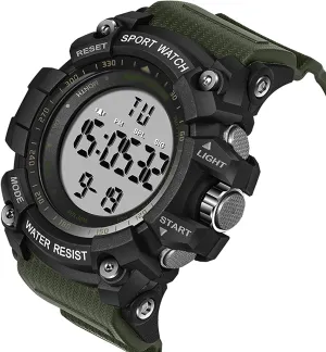 Electronic properly name nutritional feat competitive temperate Watch, 30m Waterproof Digital Watch, Electronic Movement, Resin Strap, Week, Date and Alarm, for Unisex A Outdoor Sports 