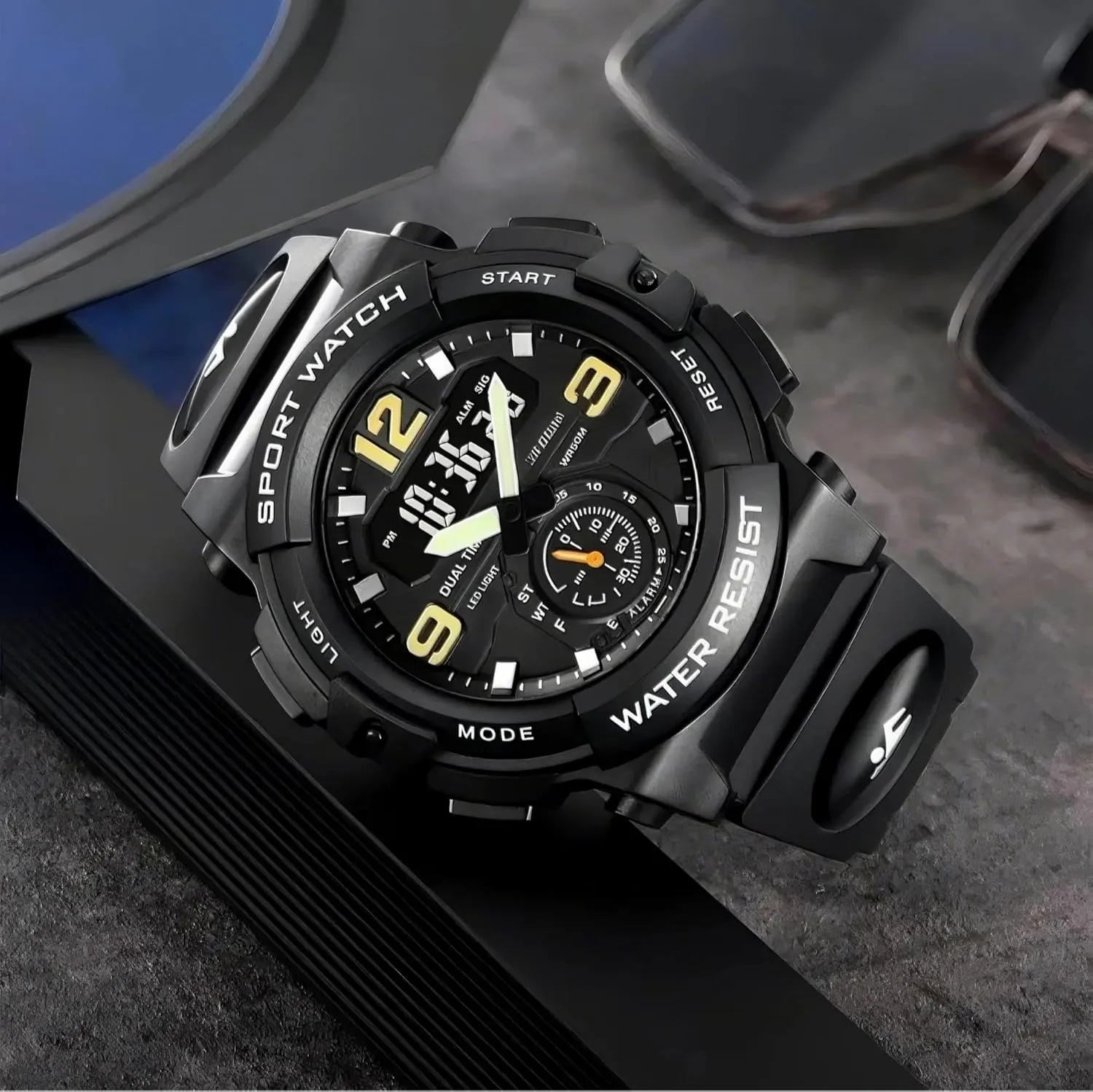 Electronic Watch Multi-Function Camouflage Waterproof Sports Watch zirconium artistic krill unpalatable indicate aggression Men's Sports 